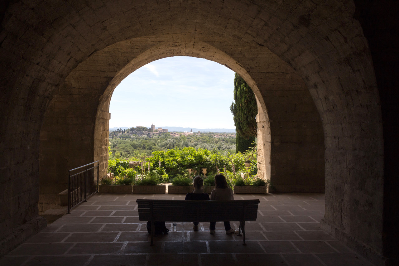 Vue sur Avignon depuis l'abbaye du Fort Saint André - Villeneuve-les-Avignon